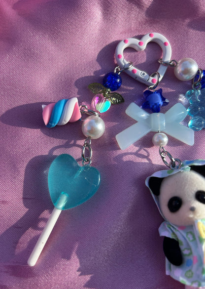 SYLVANIAN FAMILIES RAINCOAT PANDA KEYCHAIN