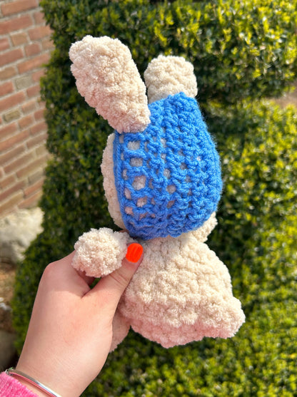 CROCHET BEIGE EASTER BUNNY PLUSHIE
