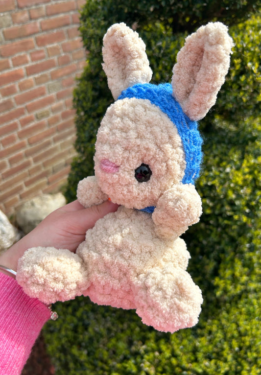 CROCHET BEIGE EASTER BUNNY PLUSHIE