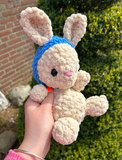 CROCHET BEIGE EASTER BUNNY PLUSHIE