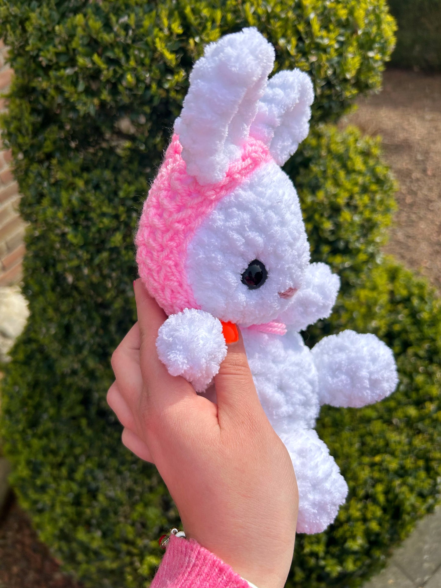 CROCHET WHITE EASTER BUNNY PLUSHIE